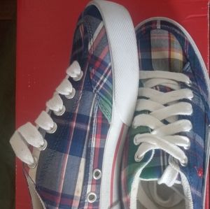 Ralph Lauren Women's Plaid Sneakers.. Shoe